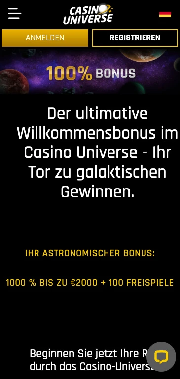 casino universe willkommensbonus