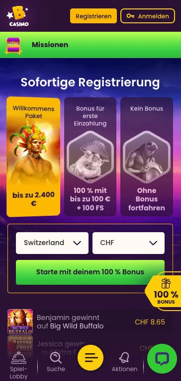 bizzo casino welcome bonus