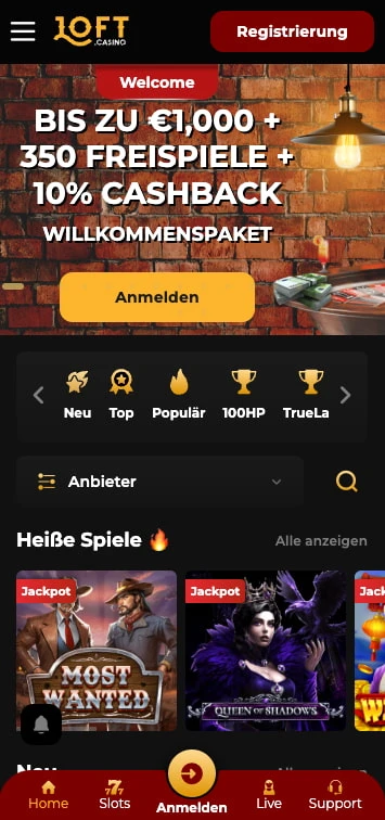 Loft casino willkommensbonus