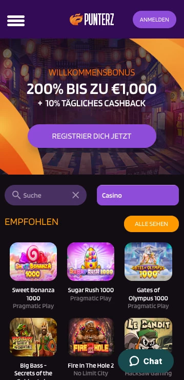 punterz casino bonus