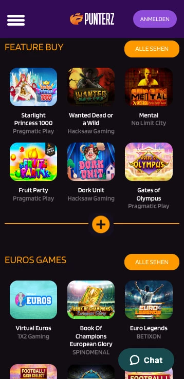 punterz casino spiele