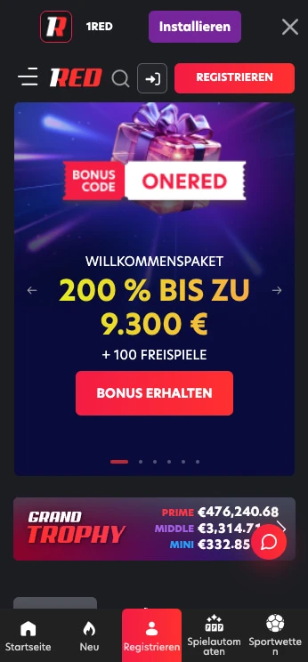 1red casino bonus