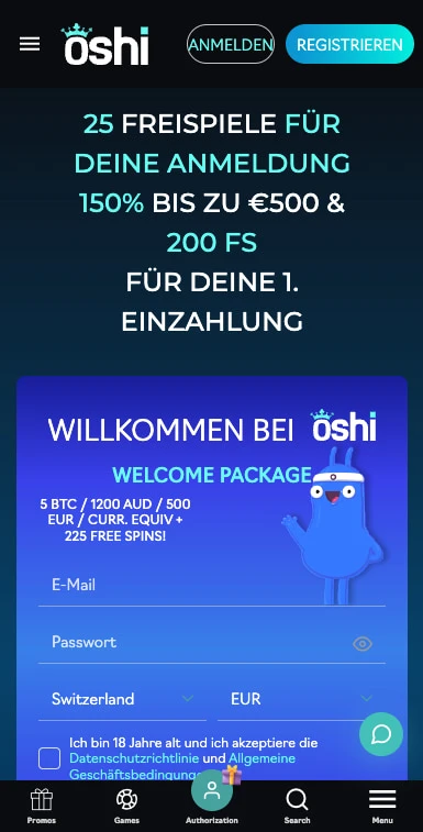 oshi freispiele ohne einzahlung