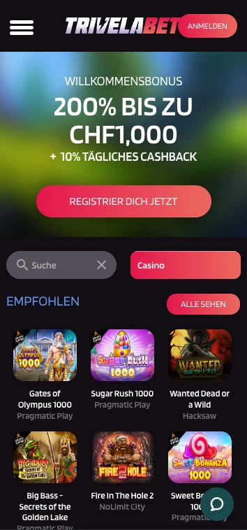 trivelabet casino bonus