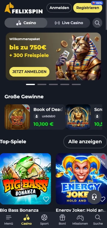 felix spin casino bonus