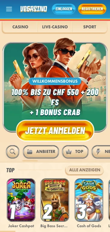 vegasino casino bonus