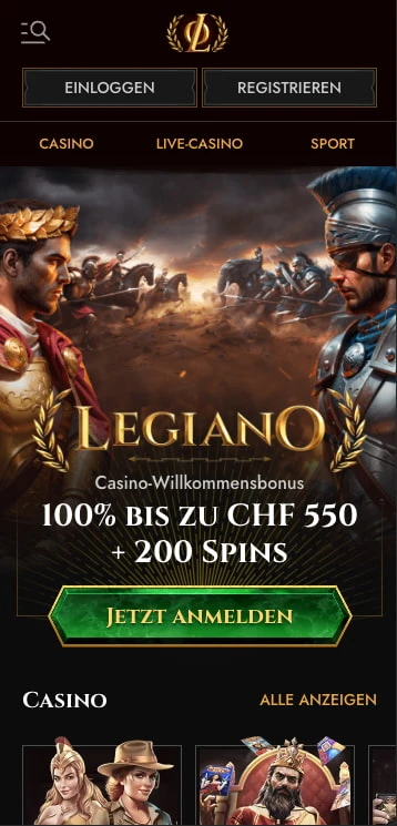 legiano casino bonus